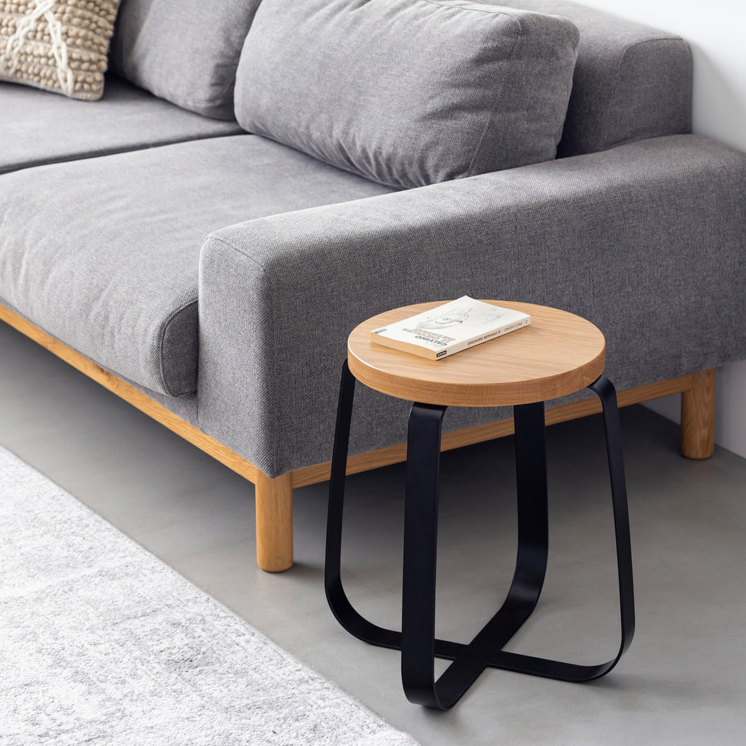 THE STOOL / 無垢 ホワイトオーク × Black Steel Standard