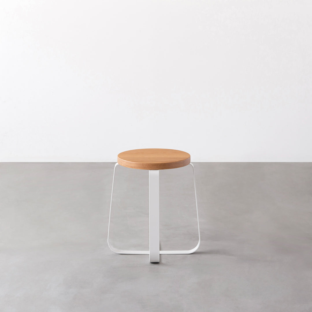 THE STOOL / 無垢 ホワイトオーク × White Steel Standard – KANADEMONO