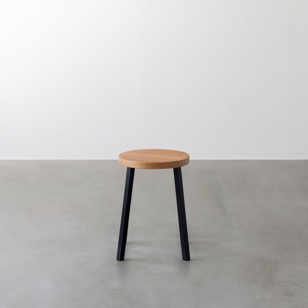 THE STOOL / 無垢 ホワイトオーク × Black Steel Standard – KANADEMONO