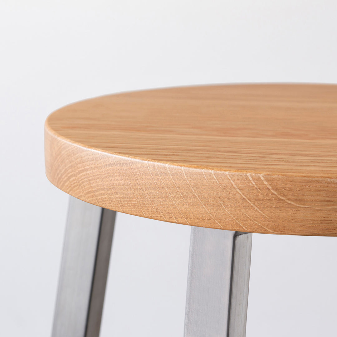 THE STOOL / 無垢 ホワイトオーク × Stainless High – KANADEMONO