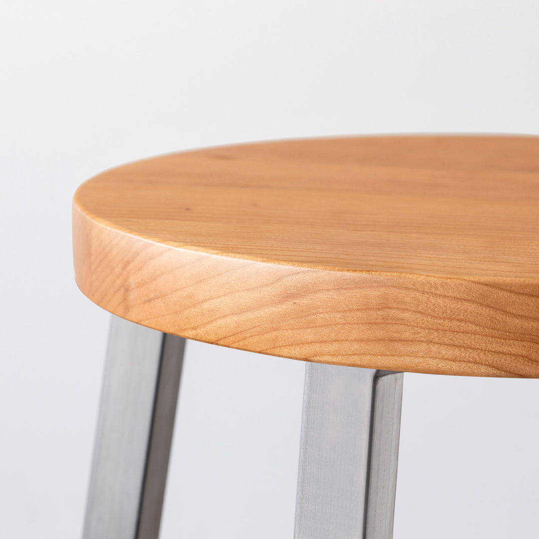 THE STOOL / 無垢 ブラックチェリー × Stainless High – KANADEMONO