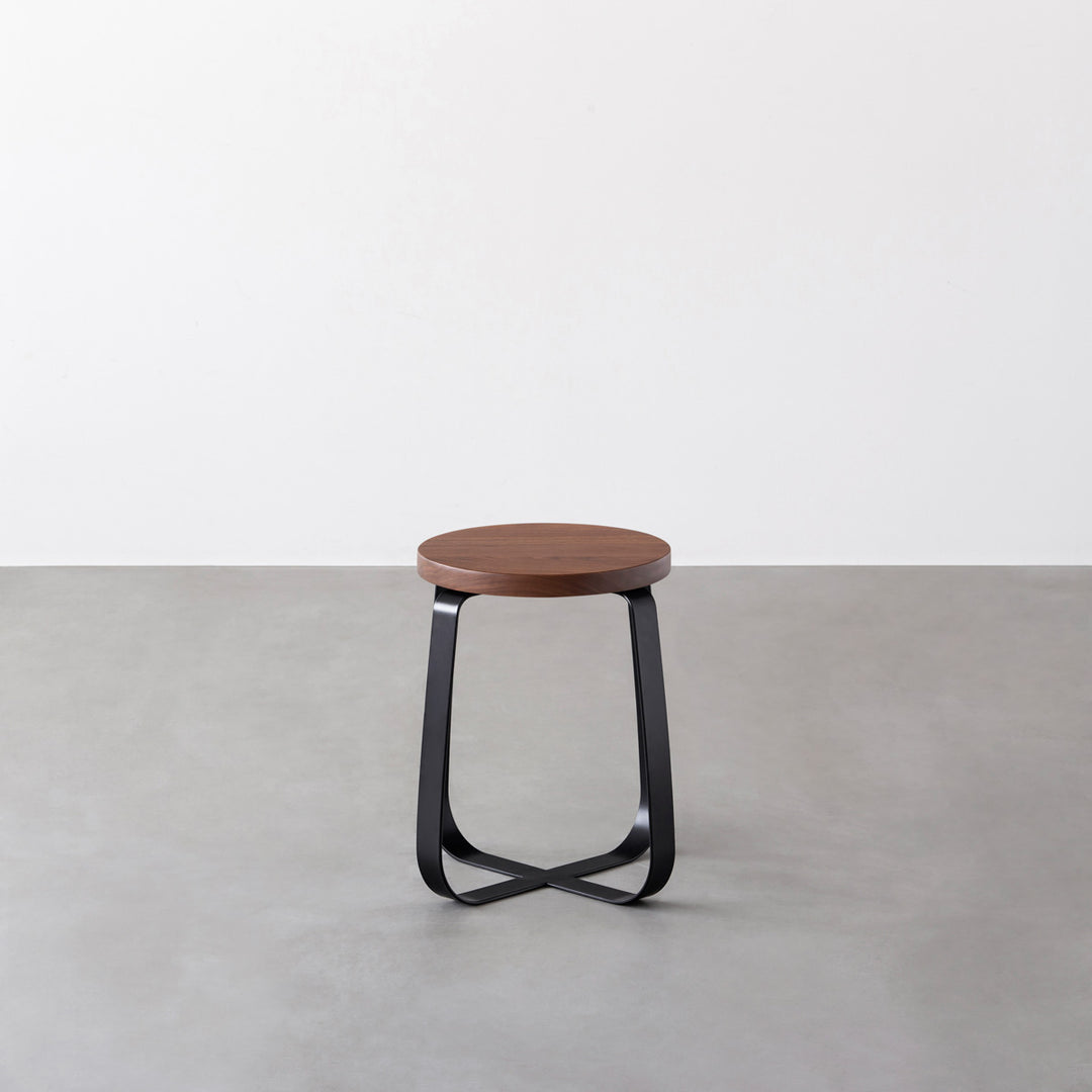 無垢ウォルナットスツール THE STOOL / 無垢 ウォルナット × Black Steel Standard