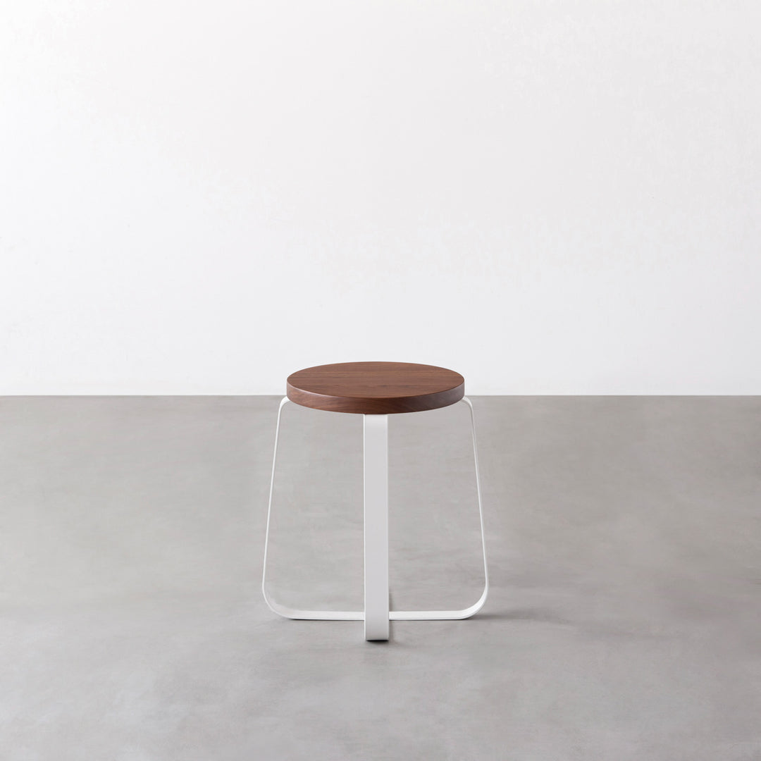 THE STOOL / 無垢 ウォルナット × White Steel Standard