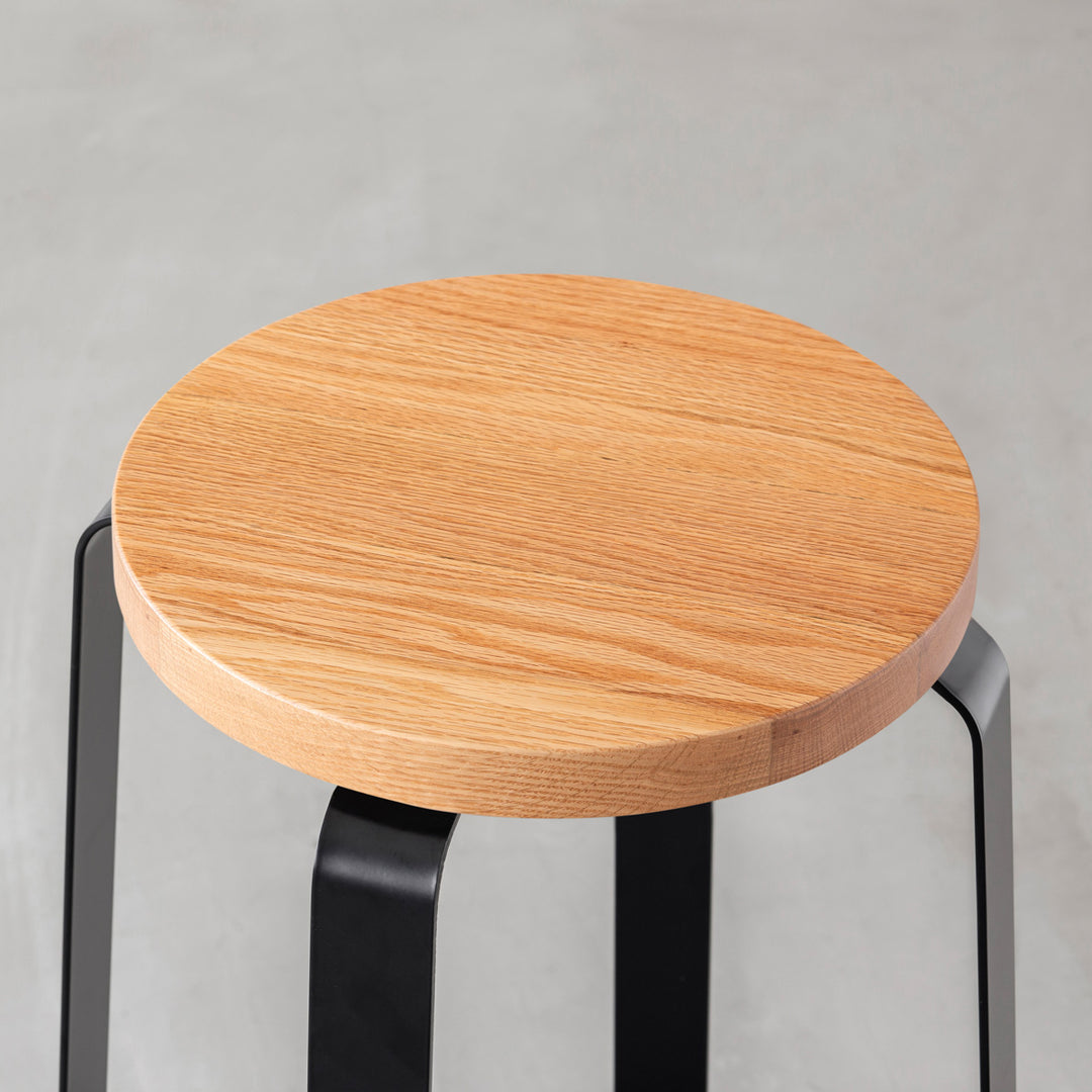 THE STOOL / 無垢 レッドオーク × Black Steel High – KANADEMONO