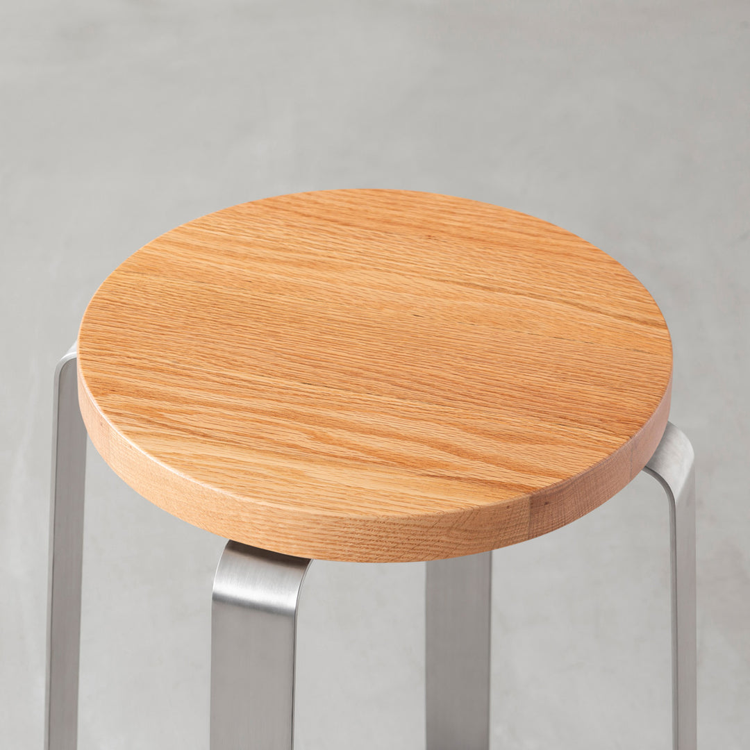 THE STOOL / 無垢 レッドオーク × Stainless Standard – KANADEMONO