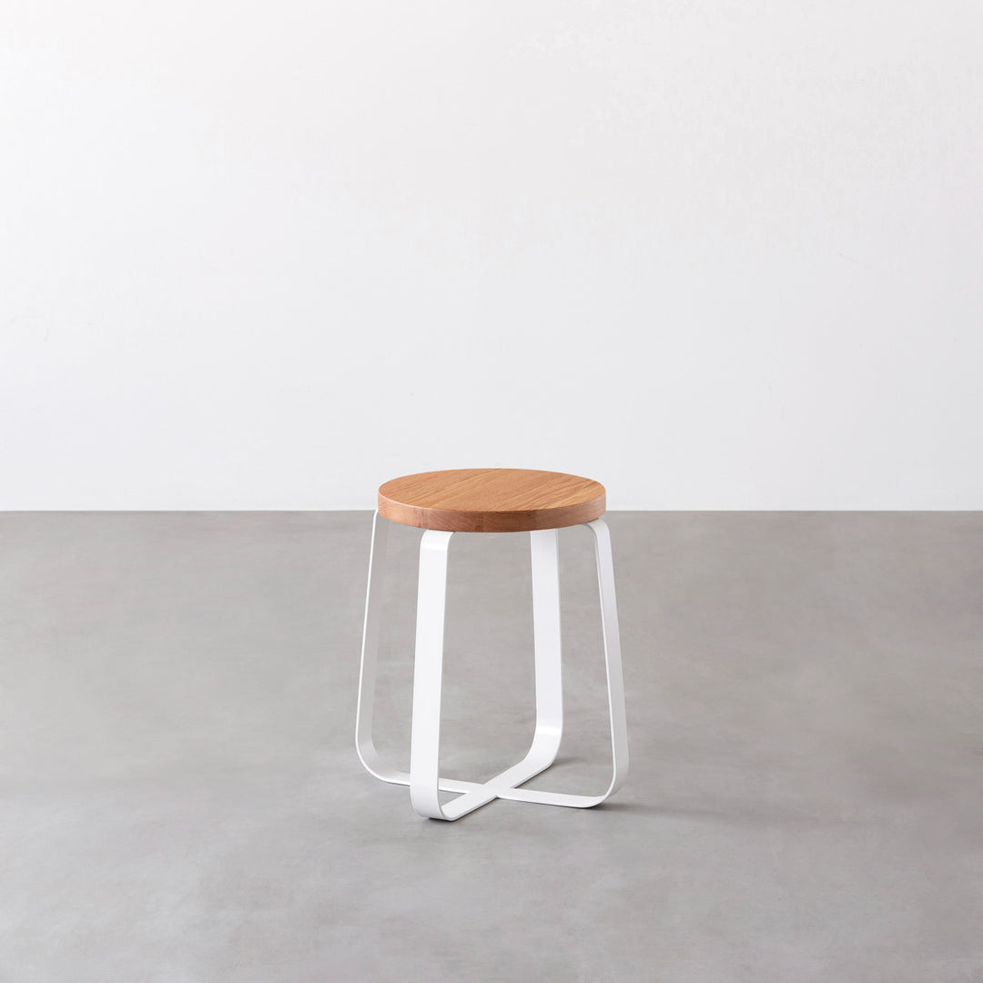 THE STOOL / 無垢 レッドオーク × White Steel Standard – KANADEMONO