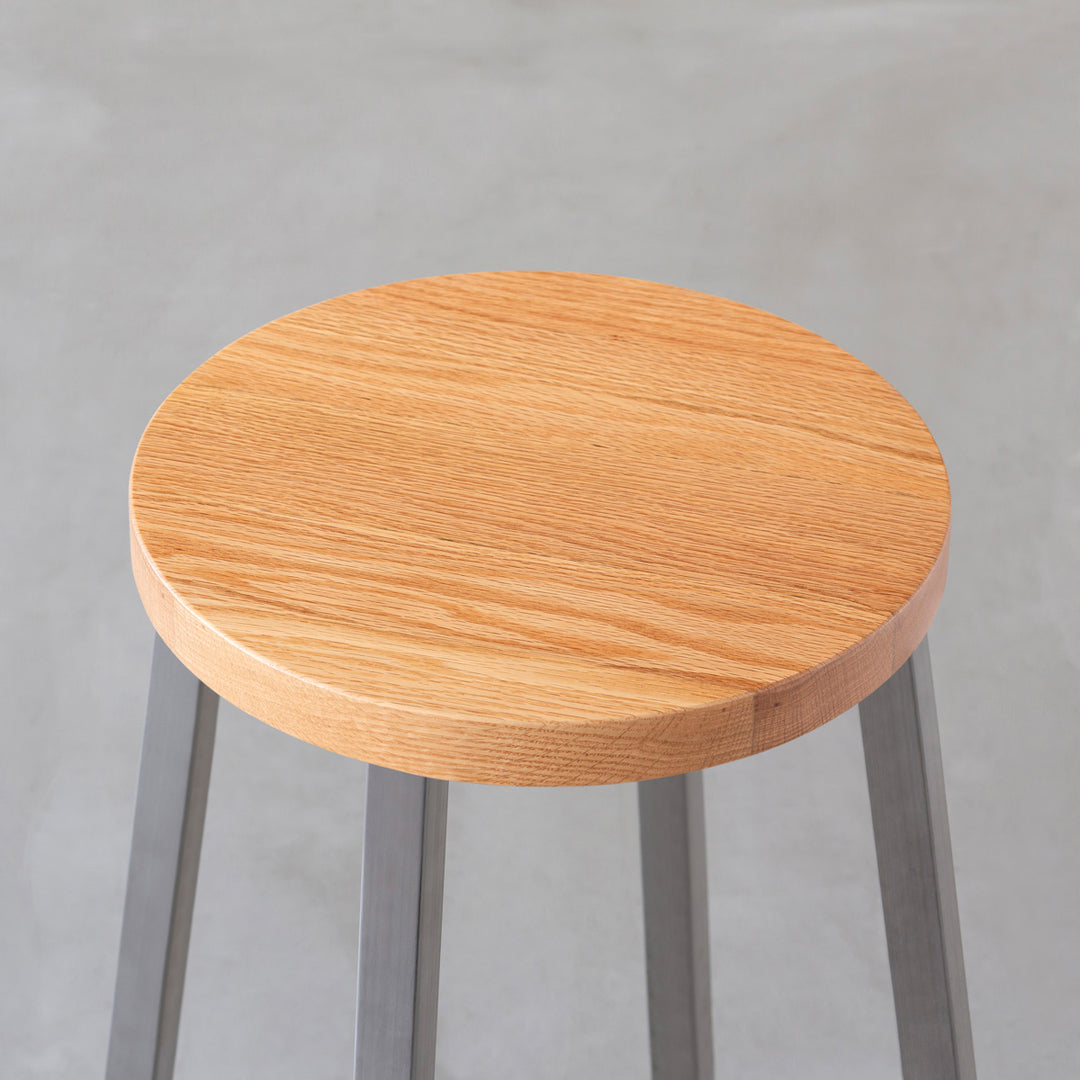THE STOOL / 無垢 レッドオーク × Stainless High – KANADEMONO