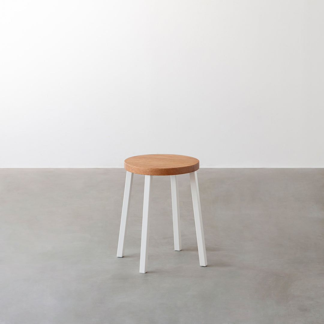 THE STOOL / 無垢 レッドオーク × White Steel Standard – KANADEMONO