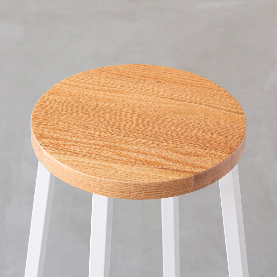THE STOOL / 無垢 レッドオーク × White Steel Standard – KANADEMONO
