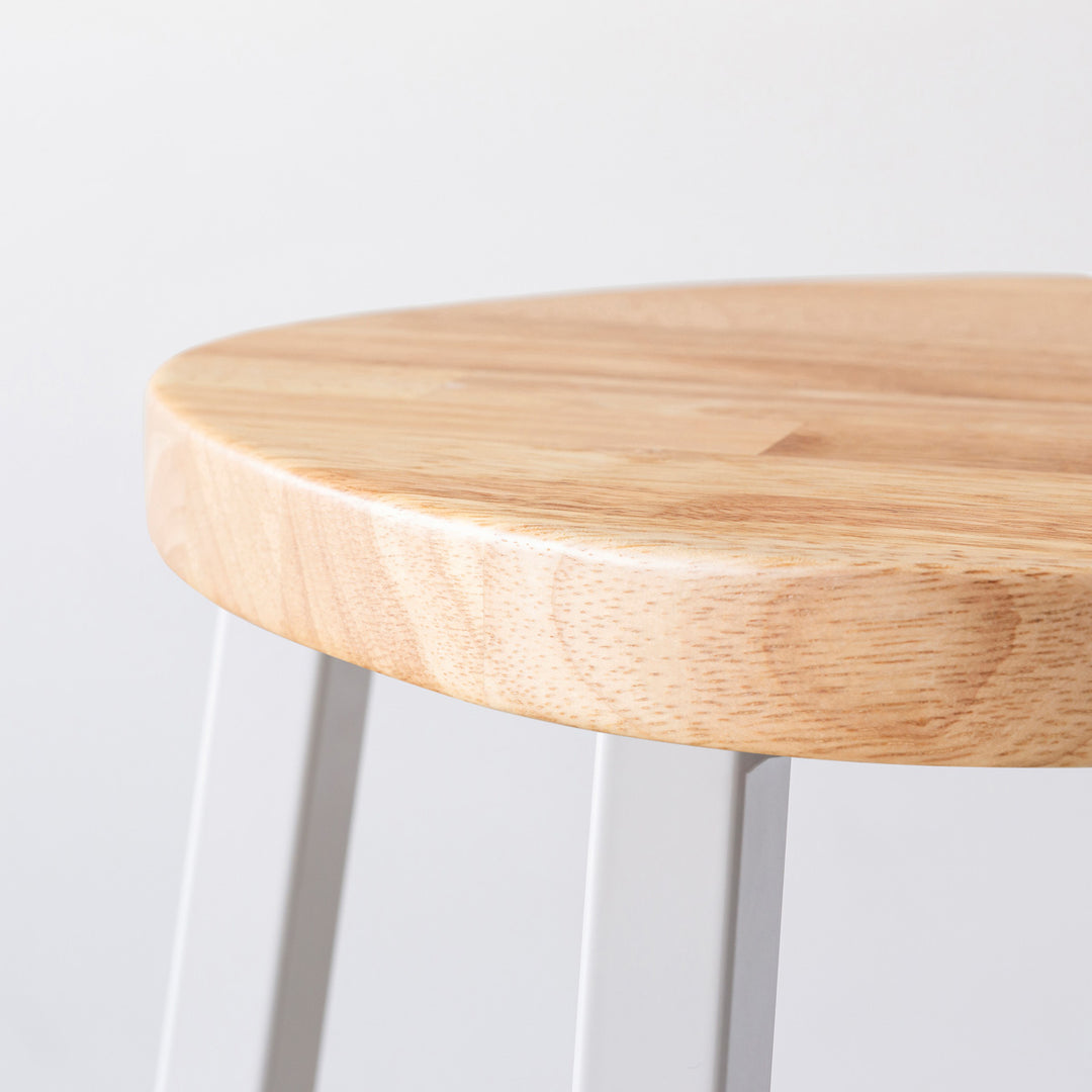 KANADEMONO ソリッドスツール　ラバーウッド材 - ナチュラル Eco - Simple ソリッドスツール ラバーウッド材 – KANADEMONO