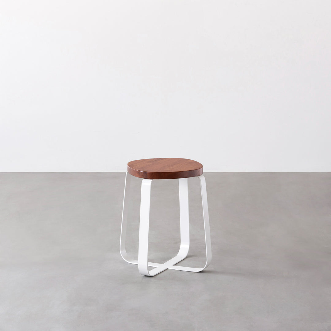 THE STOOL / ラバーウッド ブラウン × White Steel Standard – KANADEMONO