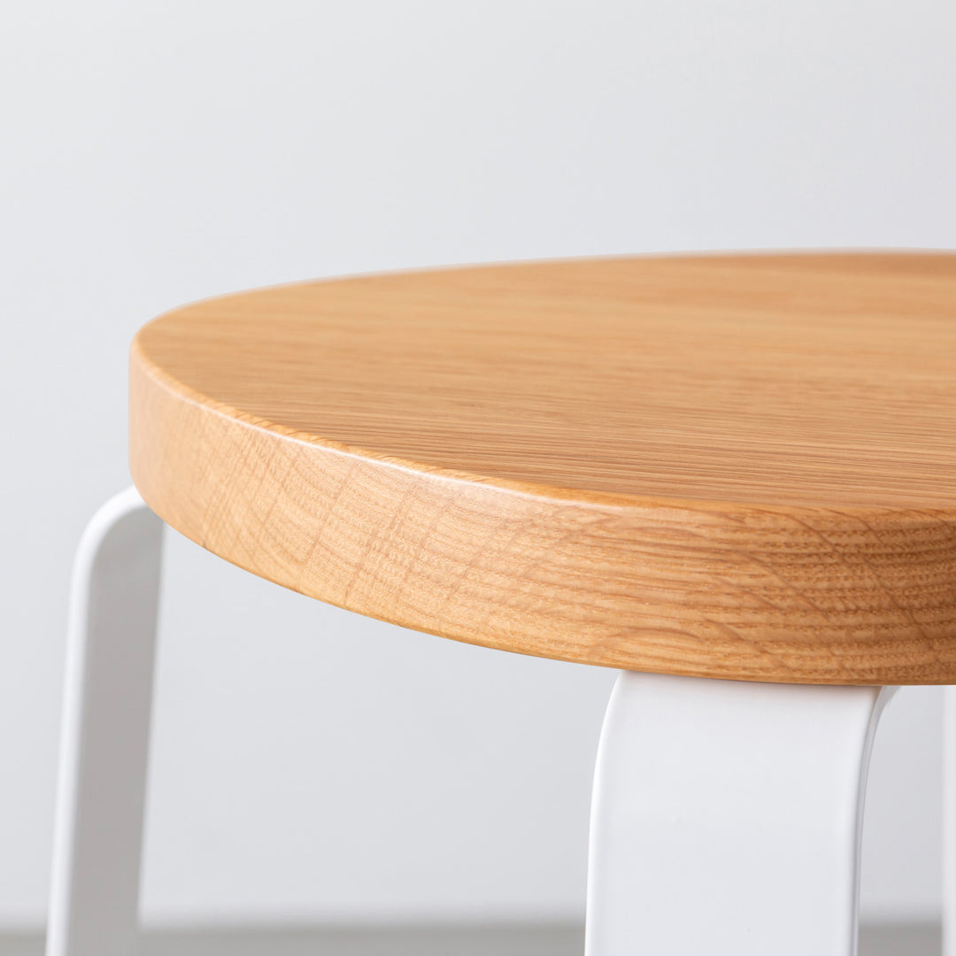 THE STOOL / 無垢 ホワイトオーク × White Steel High – KANADEMONO