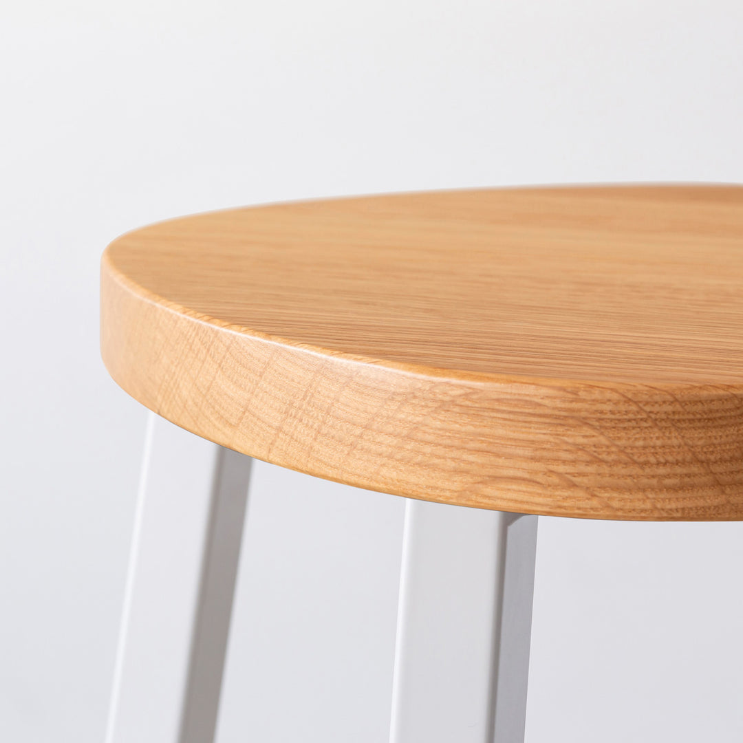 THE STOOL / 無垢 ホワイトオーク × White Steel Standard – KANADEMONO
