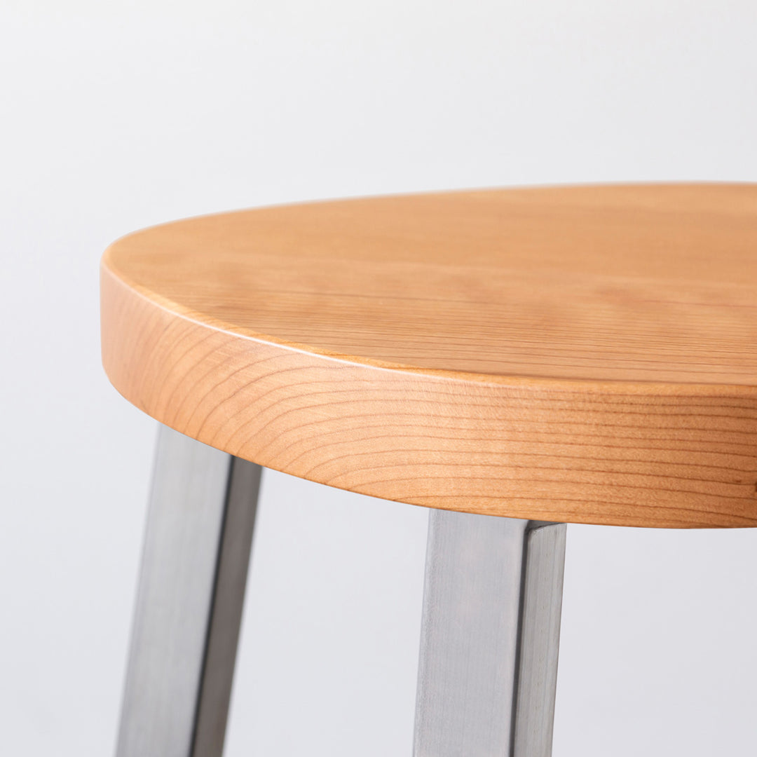 THE STOOL / 無垢 ブラックチェリー × Stainless High – KANADEMONO