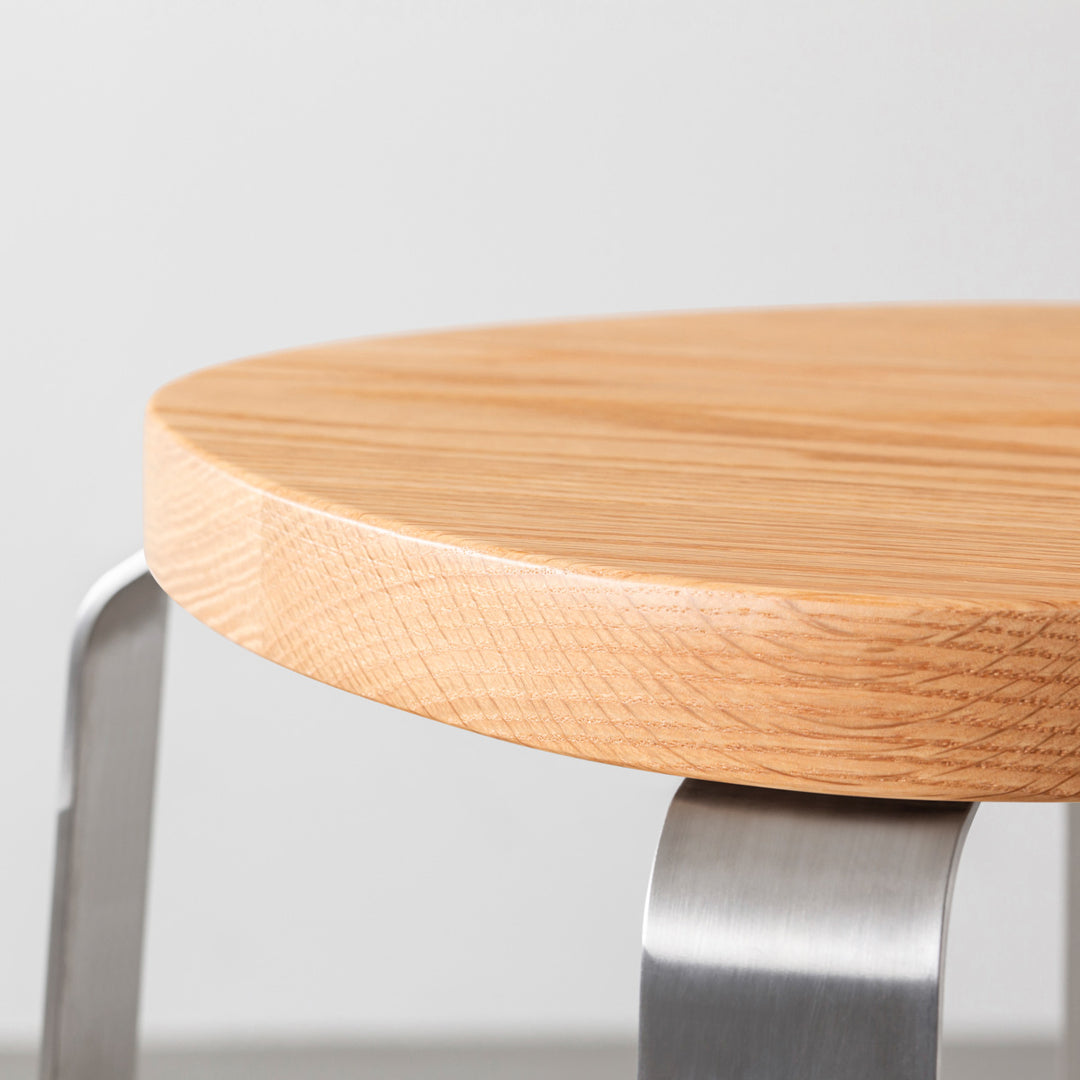 THE STOOL / 無垢 レッドオーク × Stainless Standard – KANADEMONO