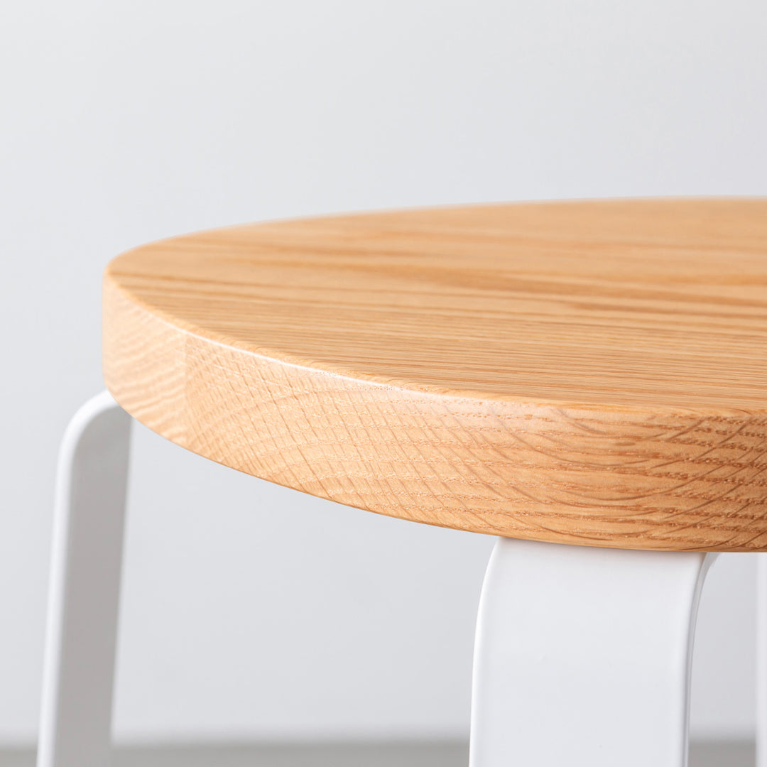 THE STOOL / 無垢 レッドオーク × White Steel Standard – KANADEMONO