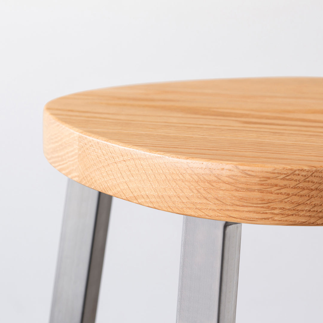 THE STOOL / 無垢 レッドオーク × Stainless High – KANADEMONO