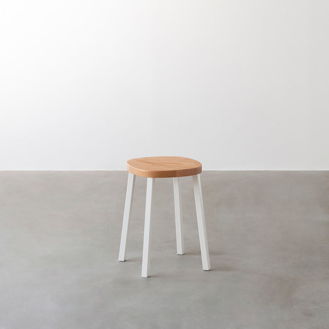 THE STOOL / 無垢 レッドオーク × White Steel Standard