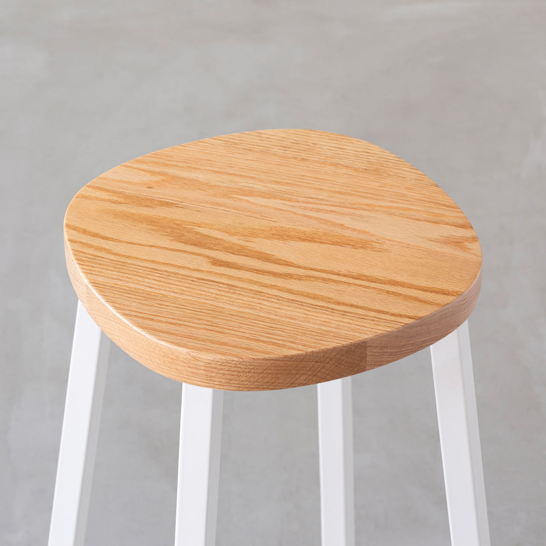 THE STOOL / 無垢 レッドオーク × White Steel Standard – KANADEMONO