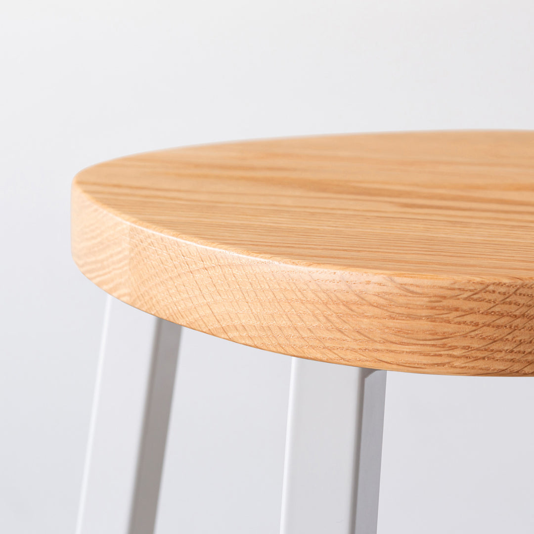 THE STOOL / 無垢 レッドオーク × White Steel Standard – KANADEMONO