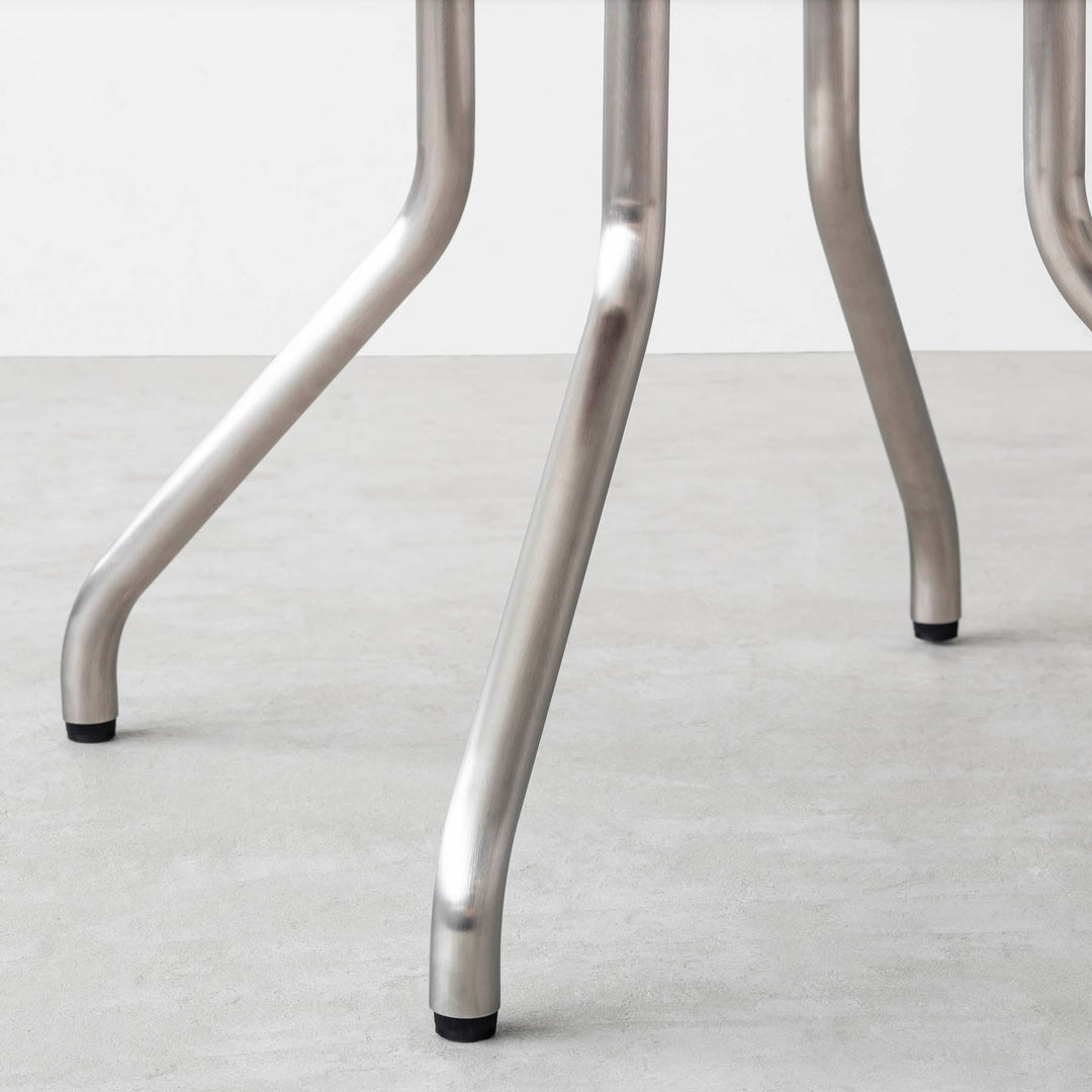 THE CAFE TABLE / ラバーウッド Stainless 4本脚 × ラウンド φ81 - 100