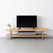 THE TV BOARD / LOW TABLE　無垢 ホワイトアッシュ × Stainless