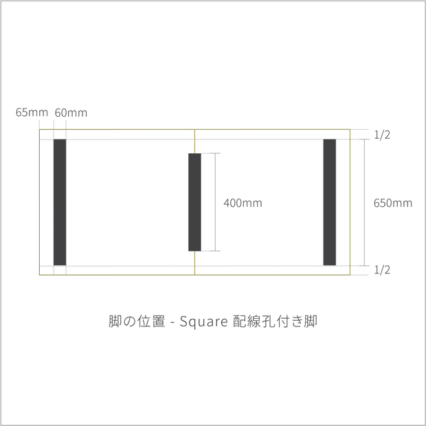 THE TABLE / ホワイトオーク × Black Steel × W181 - 300cm