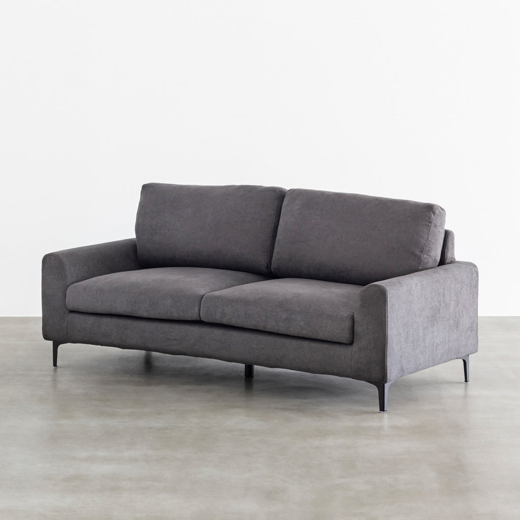 Stylish - Modern Fabric Sofa 2 seater Charcoal gray – KANADEMONO