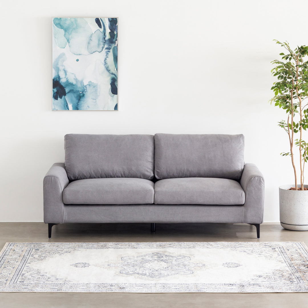 Stylish - Modern Fabric Sofa 2 seater Light gray – KANADEMONO