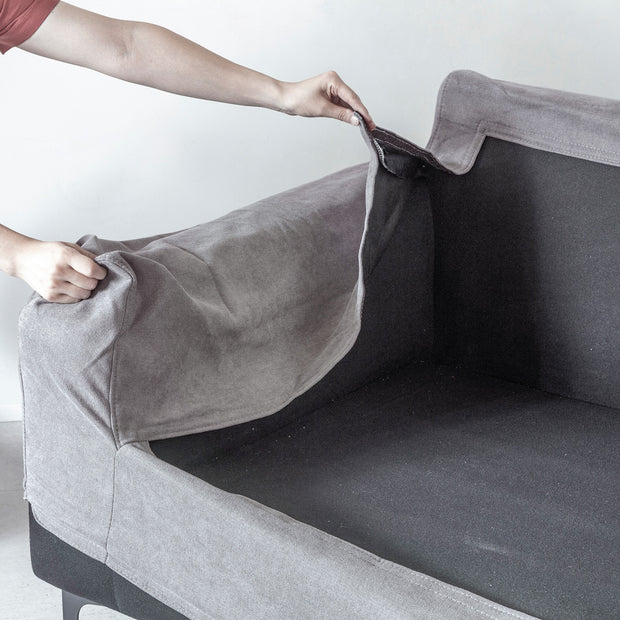 Stylish - Modern Fabric Sofa 2 seater Light gray – KANADEMONO