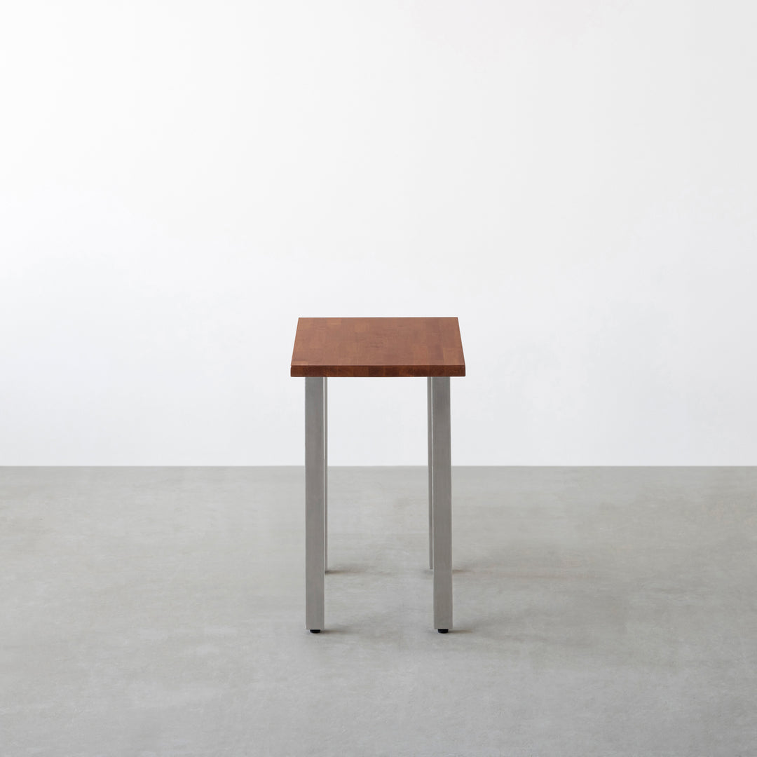THE TABLE / コンパクトデスク ラバーウッド ブラウン × Stainless