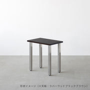 スマート造作テーブル / コンパクトデスク メラミン 無地 × ステンレススチール脚