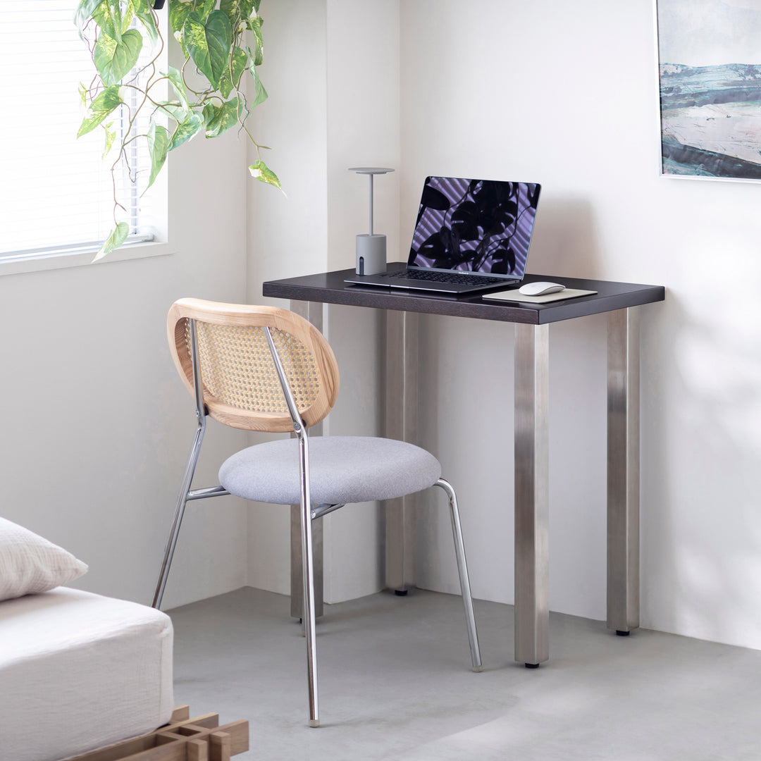 パソコンデスク KANADEMONO THE TABLE THE TABLE / くるみ × White Steel – KANADEMONO