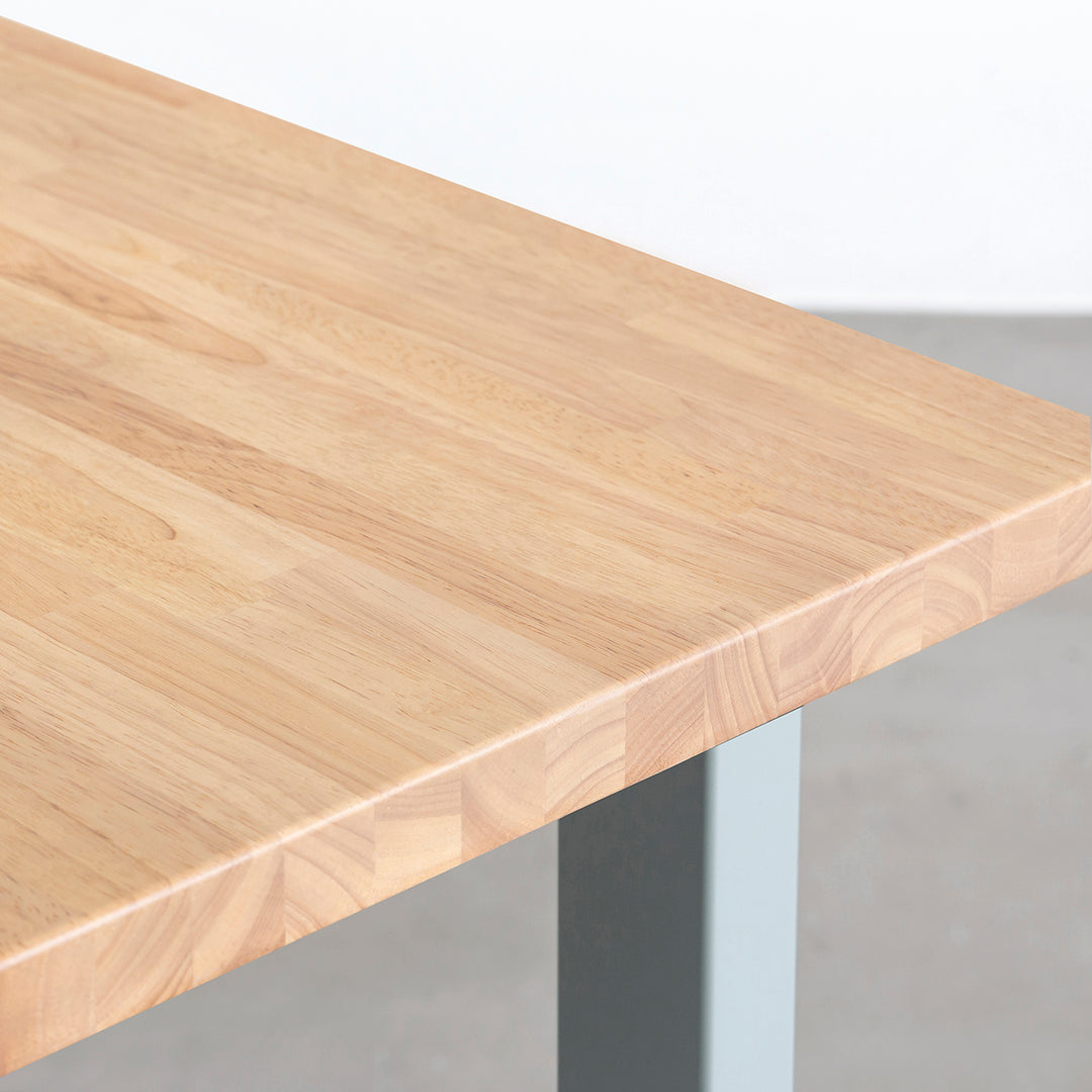 THE TABLE / ラバーウッド アッシュグレー × Colored Steel 全8色