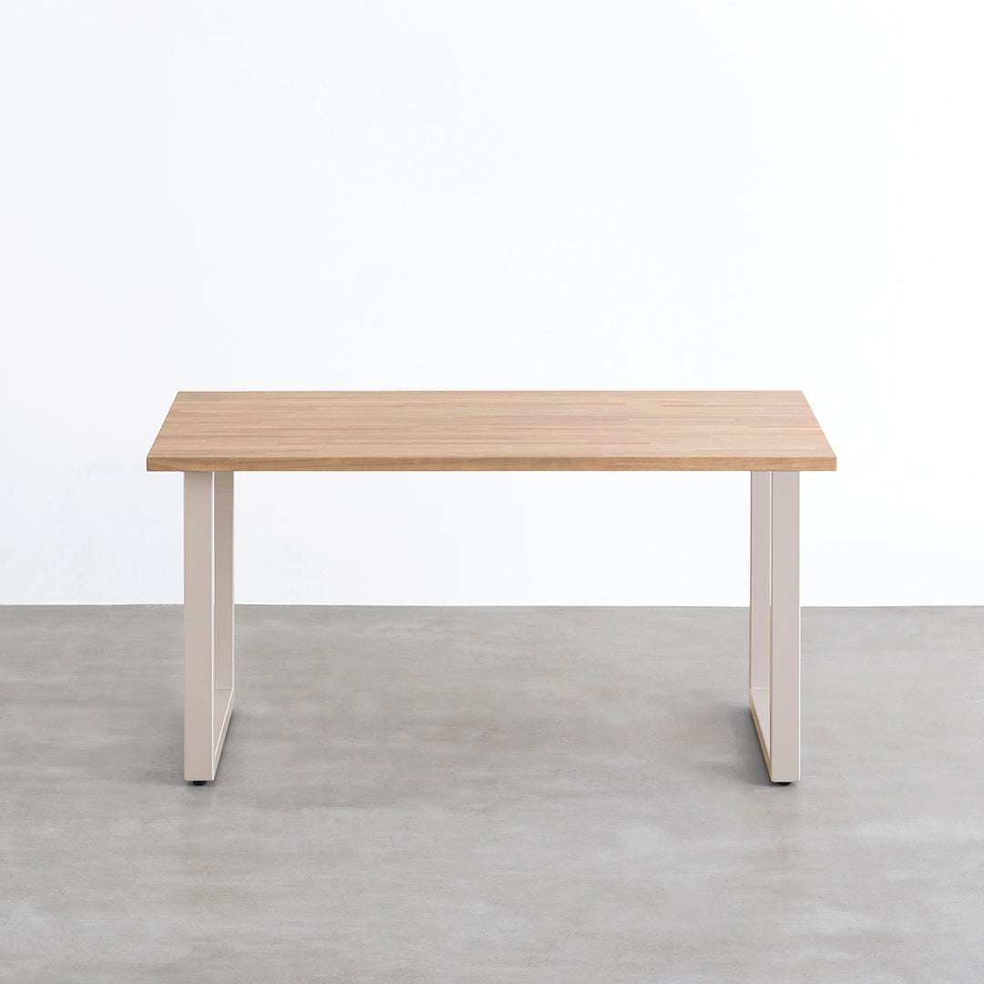 木製テーブル グレー 120x80cm THE TABLE / ラバーウッド アッシュグレー × Stainless × W181