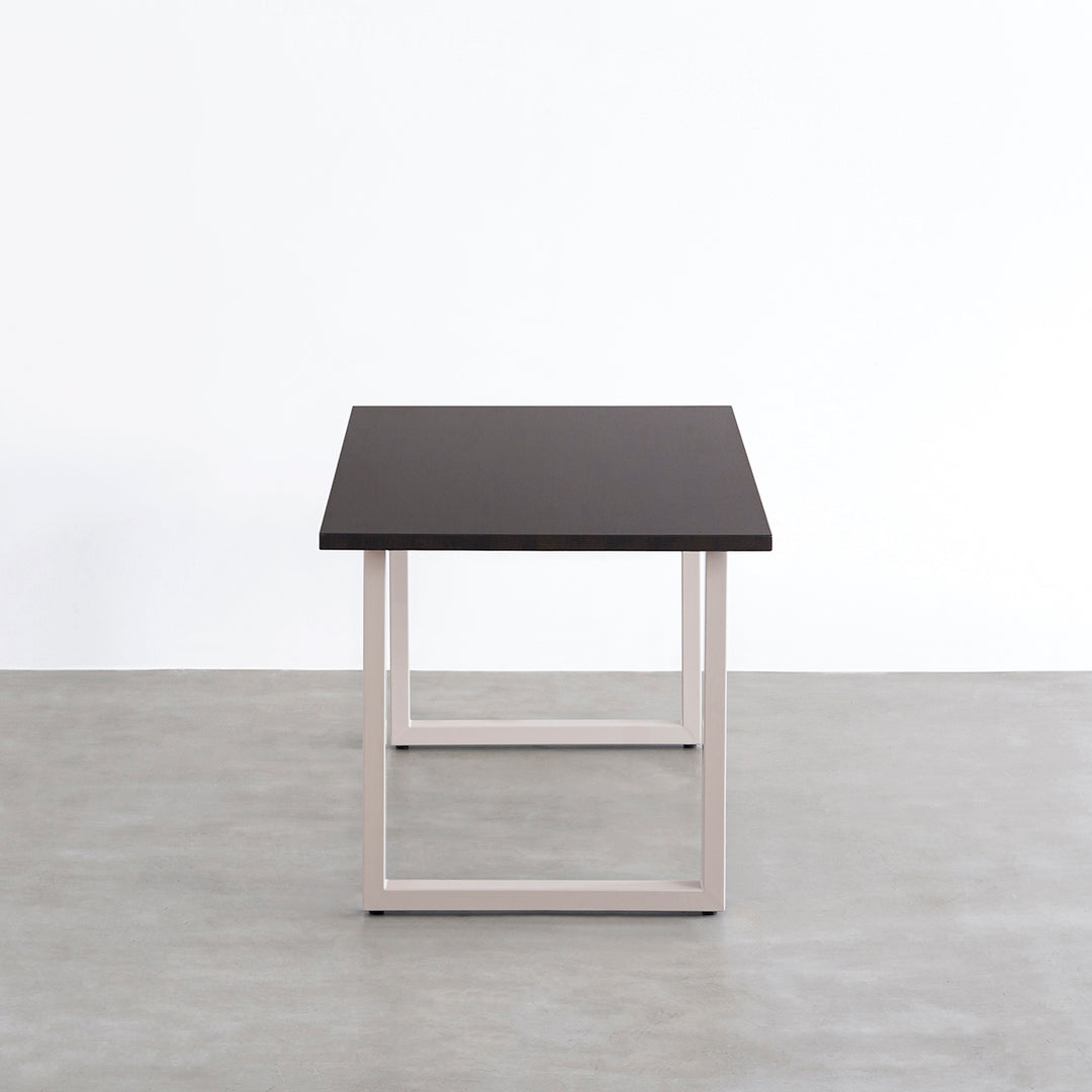 THE TABLE / ラバーウッド ブラックブラウン × Colored Steel 全8色