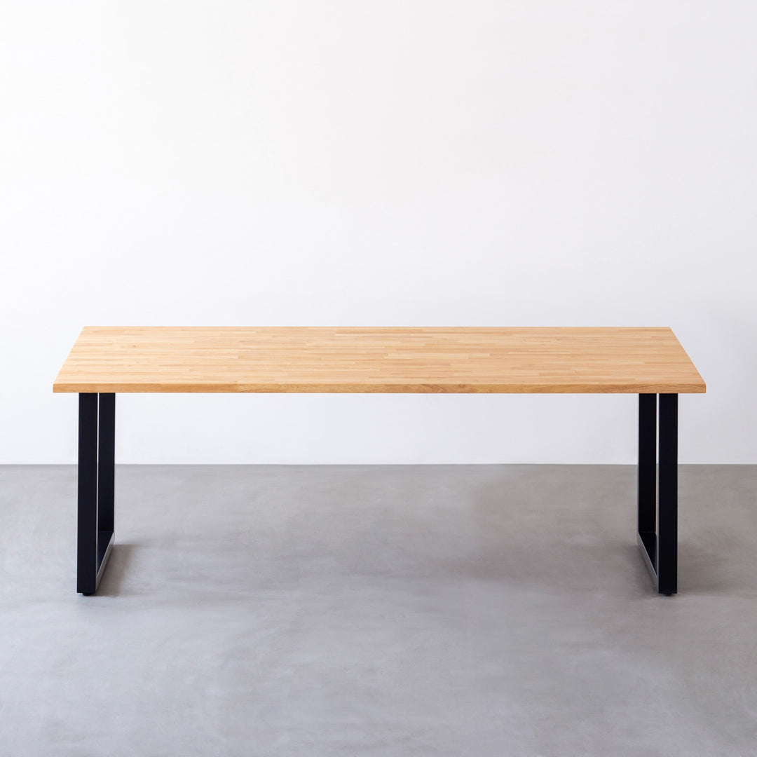 【4/6まで！最終値下げ！】THE TABLE ラバーウッド ナチュラル THE TABLE / ラバーウッド ナチュラル × Black Steel × W150