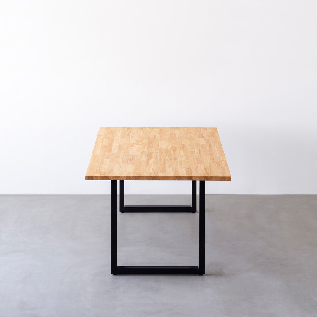 THE TABLE / ラバーウッド ナチュラル × Black Steel × W181 - 200cm
