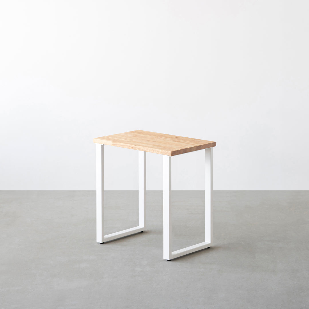 THE TABLE / コンパクトデスク ラバーウッド ナチュラル × White Steel