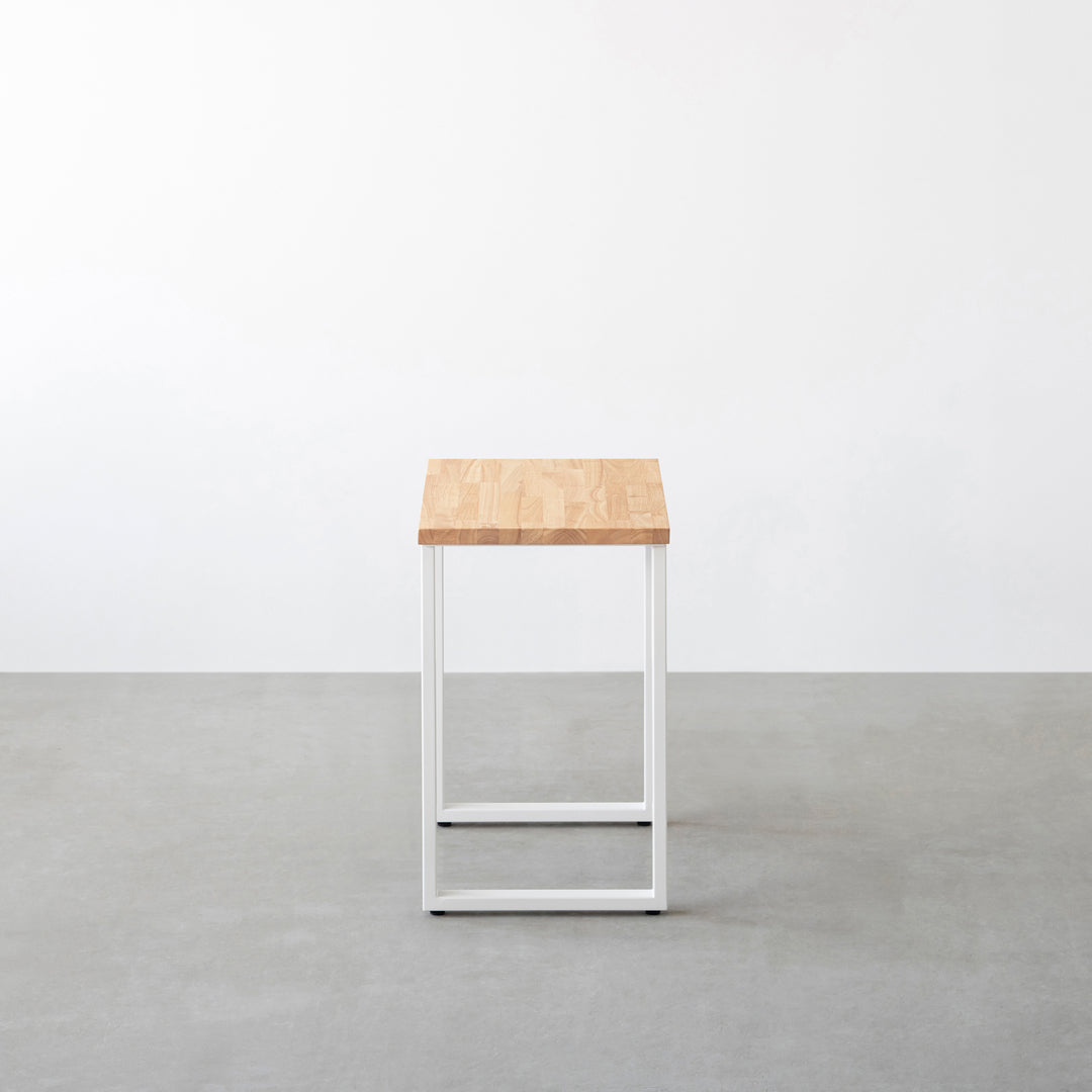 THE TABLE / コンパクトデスク ラバーウッド ナチュラル × White Steel