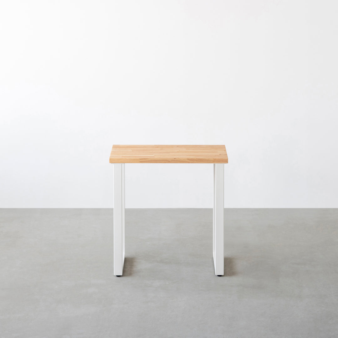 THE TABLE / コンパクトデスク ラバーウッド ナチュラル × White Steel