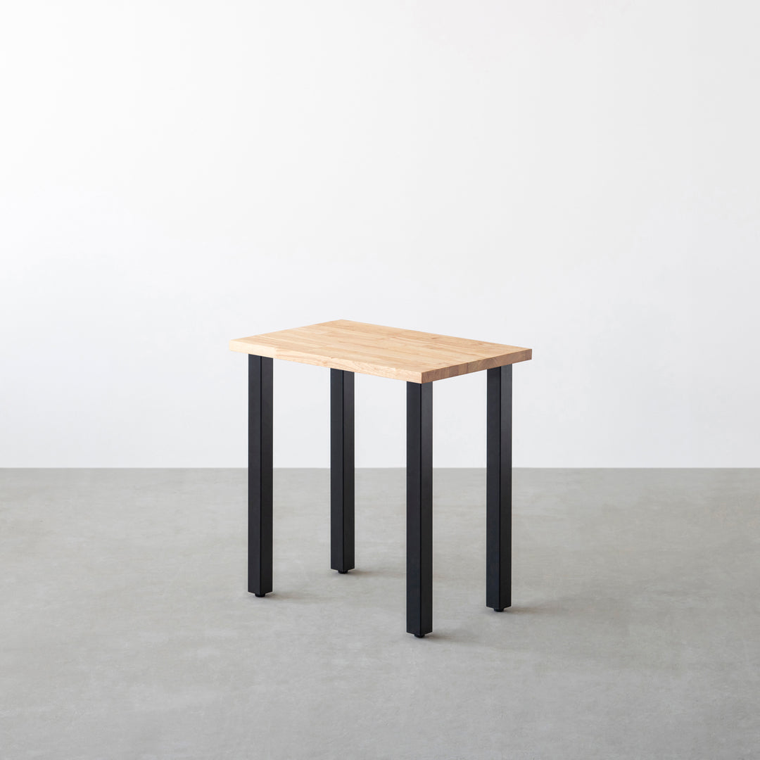 Kanademono パソコンデスク ラバーウッド× Black Steel THE TABLE / スタンディングデスク × ラバーウッド ブラウン