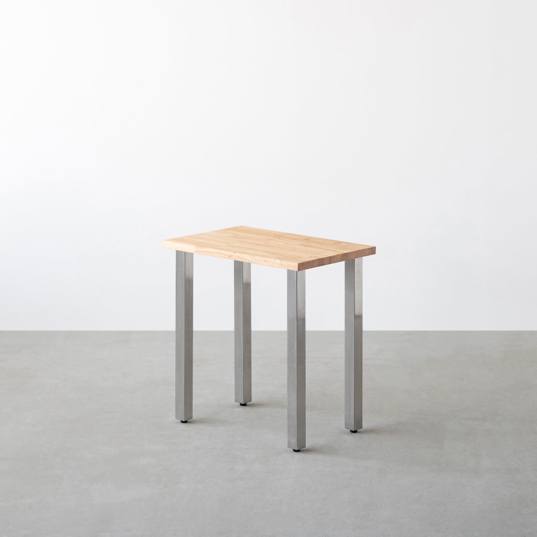 THE TABLE / コンパクトデスク ラバーウッド ナチュラル × Stainless