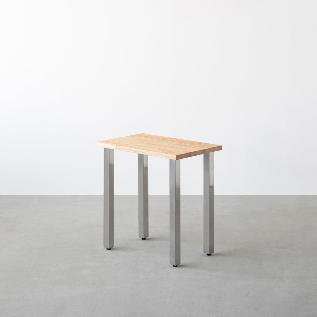 KANADEMONO THE TABLE コンパクトデスクラバーウッドナチュラル THE TABLE / コンパクトデスク ラバーウッド ナチュラル × Stainless