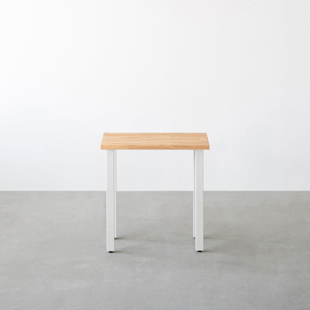 THE TABLE / コンパクトデスク ラバーウッド ナチュラル × White Steel