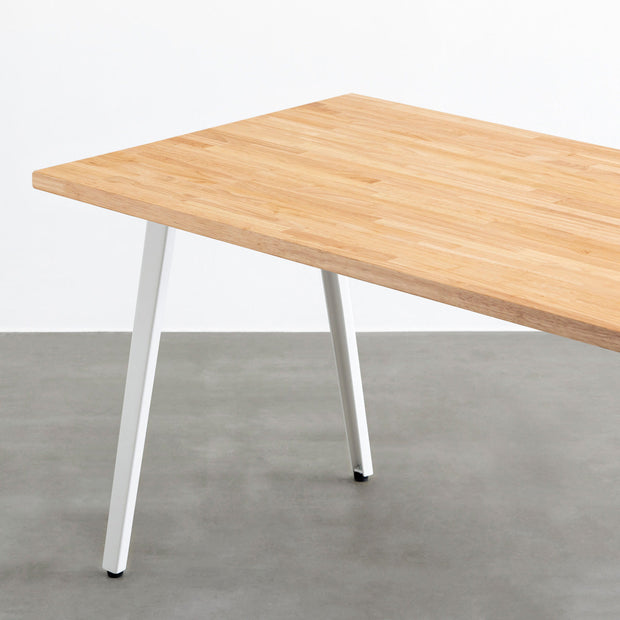THE TABLE / ラバーウッド ナチュラル × White Steel – KANADEMONO