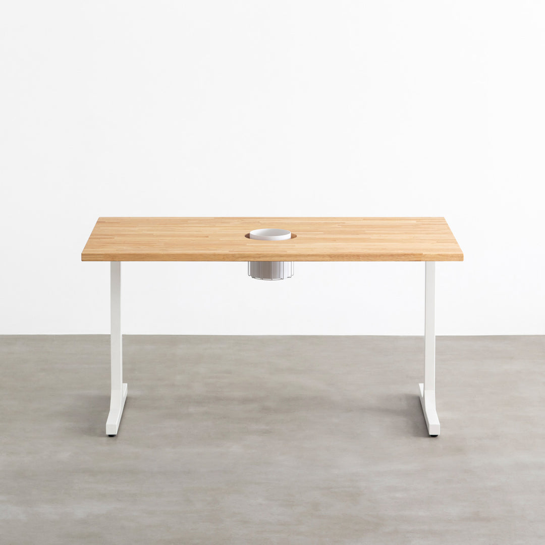 THE TABLE / ラバーウッド ナチュラル × Black Steel × W301