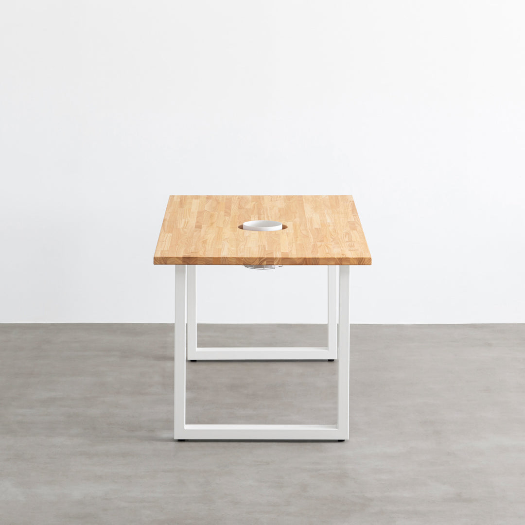 Kanademono TABLE テーブル ラバーウッド White Steel THE TABLE / ラバーウッド ナチュラル × White Steel ワイヤー