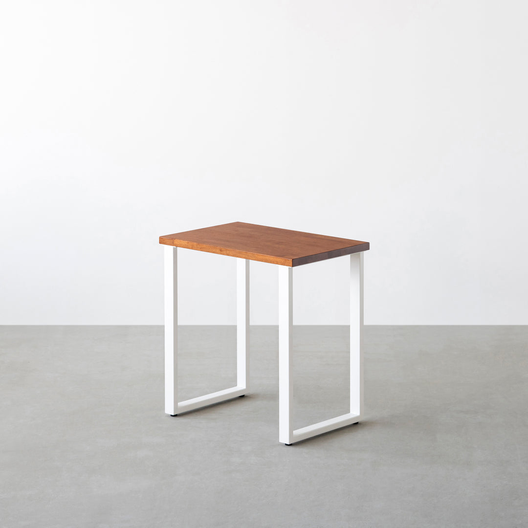 THE TABLE / コンパクトデスク ラバーウッド ブラウン × White Steel