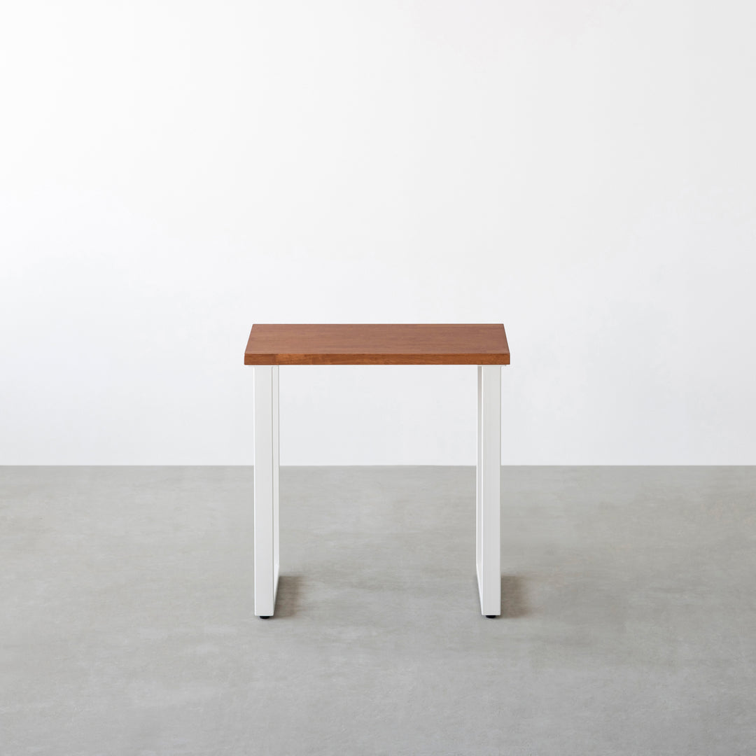 THE TABLE / コンパクトデスク ラバーウッド ブラウン × White Steel